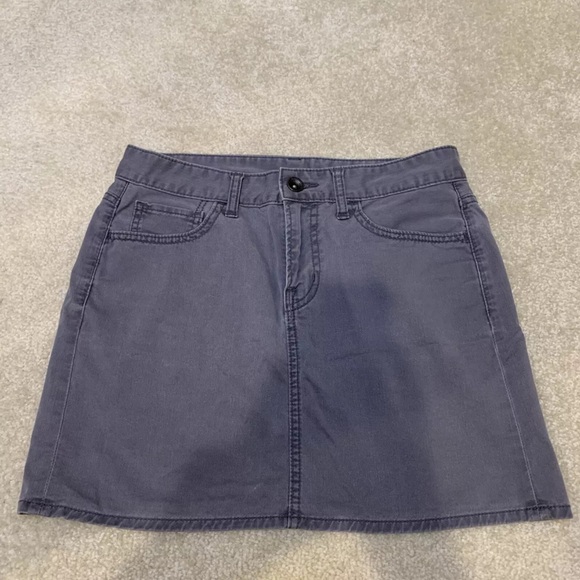 Uniqlo UJ Gray Denim Jeans Skirt Women Size Waist 64cm XS 4 Pockets Zipper - Picture 1 of 10